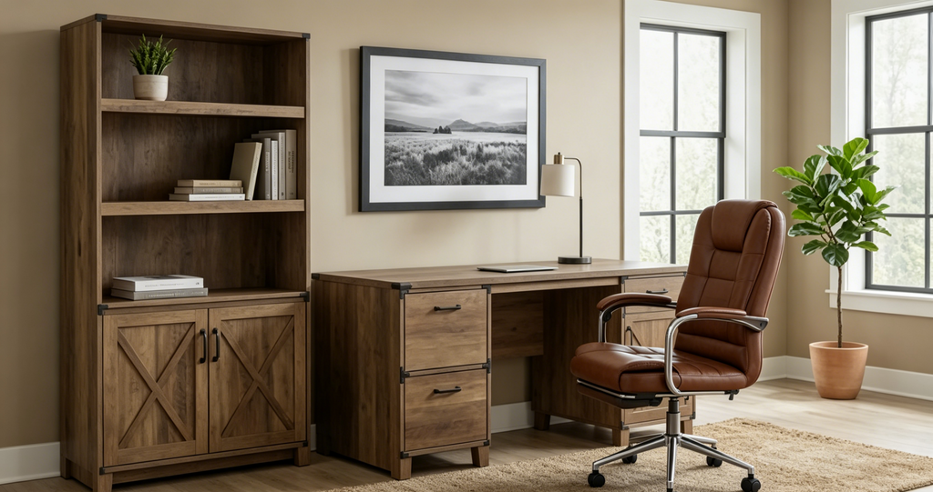 Chaise de bureau rembourrée Martha Stewart
