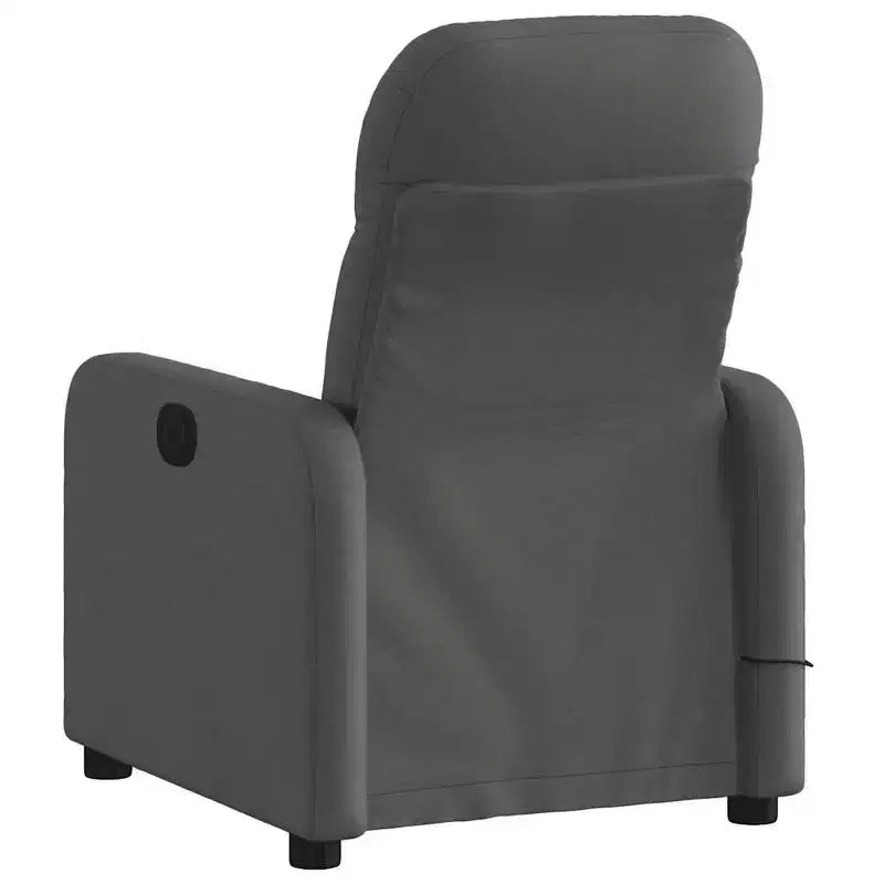 vidaXL Dark Gray Fabric Electric Massage Recliner Chair - Motorized Reclining Armchair with Vibration Massage, Comfortable Seating, and Sturdy Frame