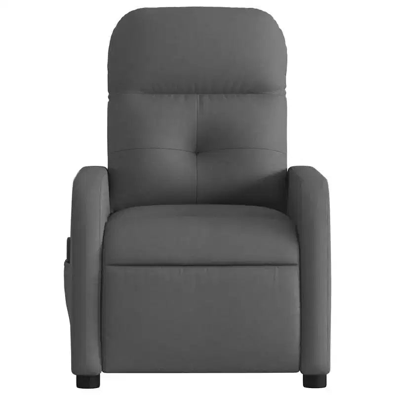 vidaXL Dark Gray Fabric Electric Massage Recliner Chair - Motorized Reclining Armchair with Vibration Massage, Comfortable Seating, and Sturdy Frame