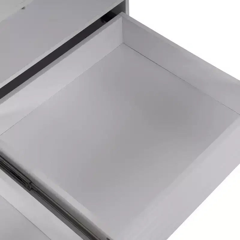 47.2 Modern LED Coffee Table, Smart Dimming Rectangular Center Table with 2 Hidden Drawers & Touch Control for Living Room/Home Theater