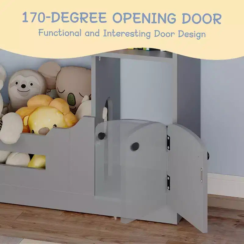 3-Tier Kids Bookshelf, Toy Storage Organizer with Motion Sensor Light, Wooden Book Shelf, Kids Book Rack for Kids Rooms, Classroom, Playing Room