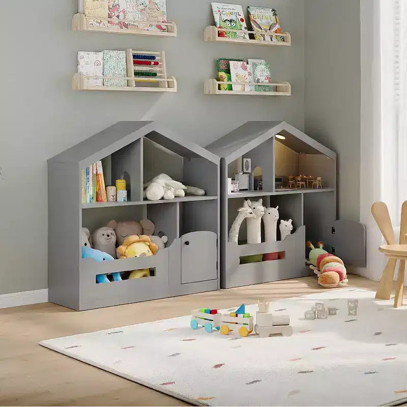 3-Tier Kids Bookshelf, Toy Storage Organizer with Motion Sensor Light, Wooden Book Shelf, Kids Book Rack for Kids Rooms, Classroom, Playing Room