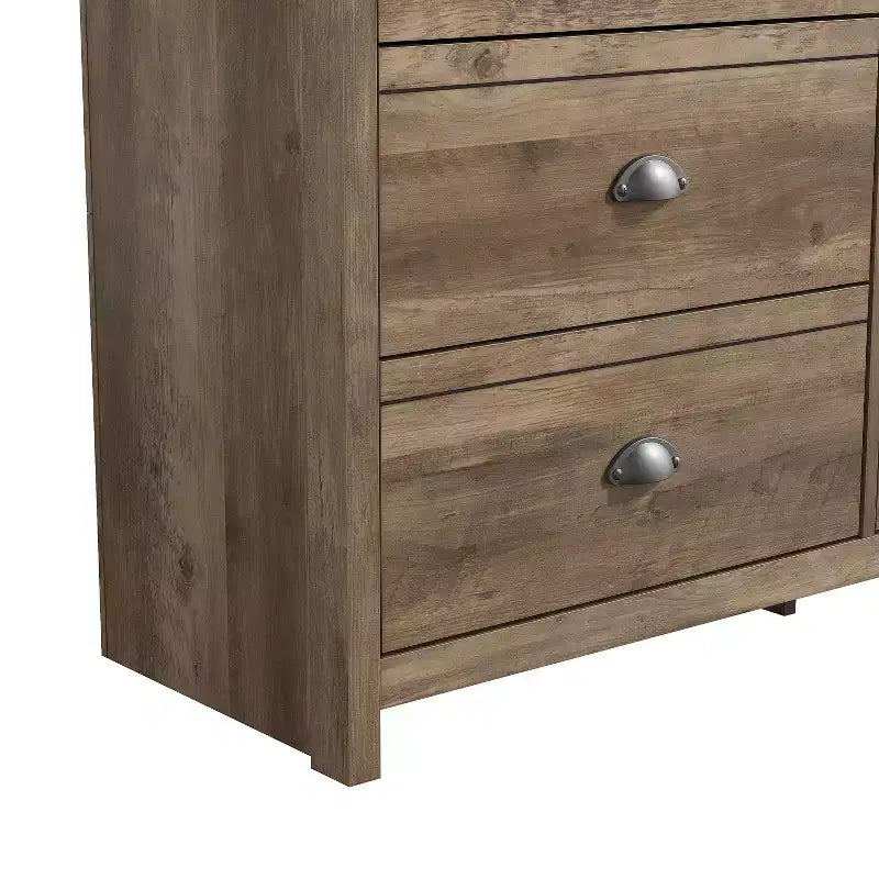 Galano Geodarno 6 Drawer Dresser (Interlock) - Knotty Oak