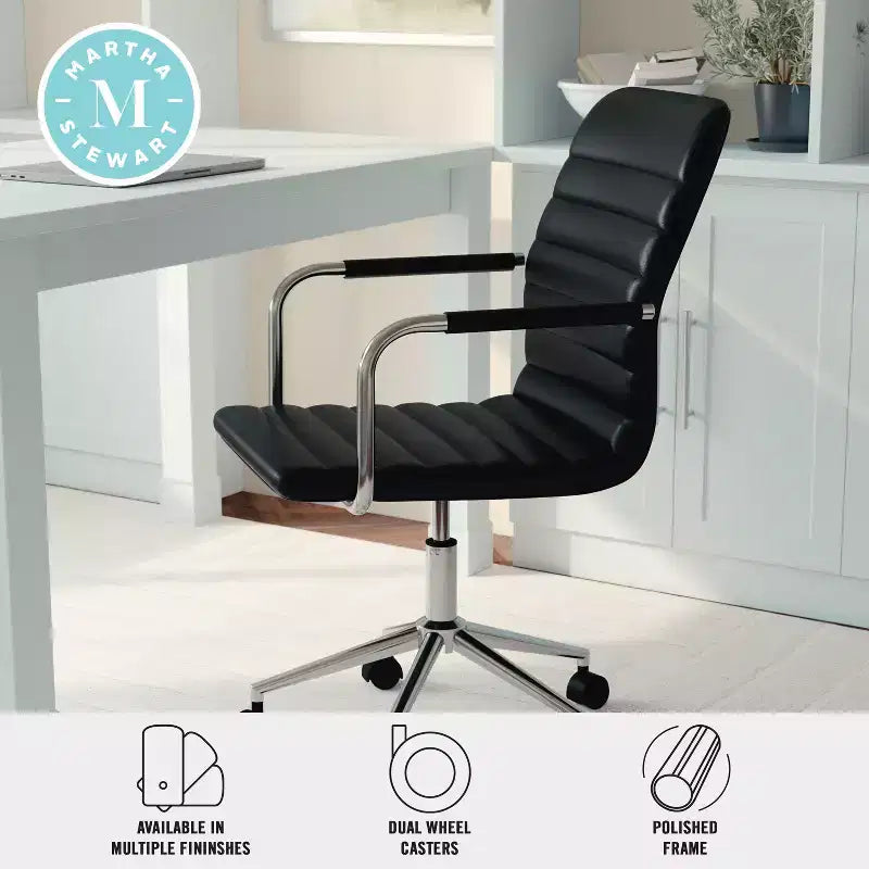 Martha Stewart Taytum Upholstered Office Chair
