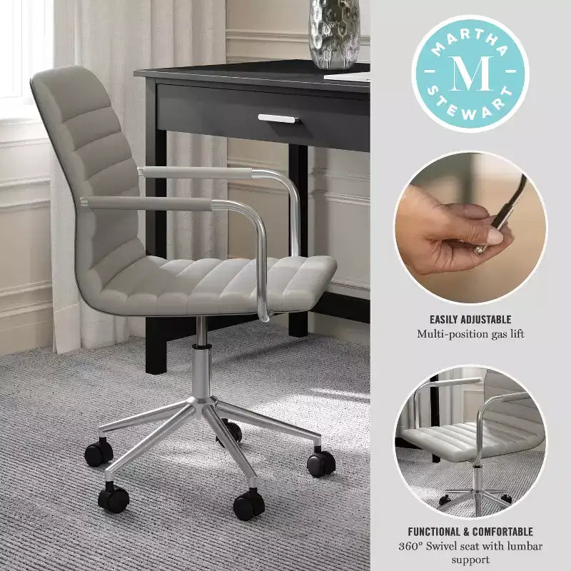 Martha Stewart Taytum Upholstered Office Chair