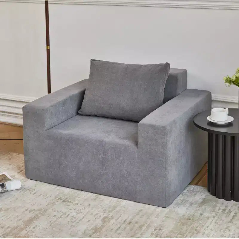 Foam Bean Bag Sofa in a Box with Pillow Large Comfy Couch for Living Room Bedroom or Gaming Area