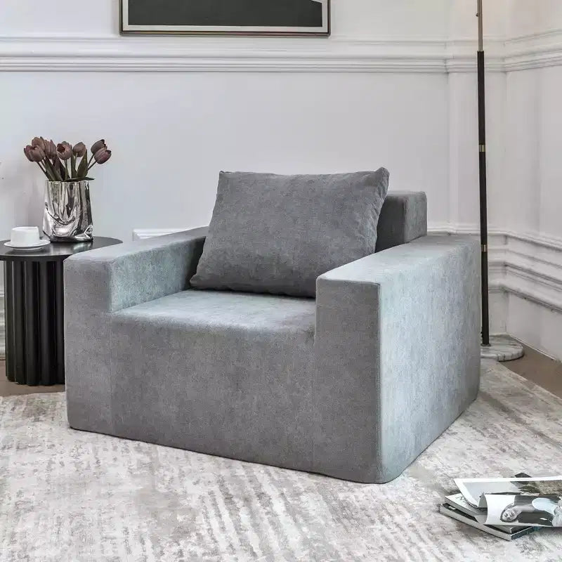Foam Bean Bag Sofa in a Box with Pillow Large Comfy Couch for Living Room Bedroom or Gaming Area