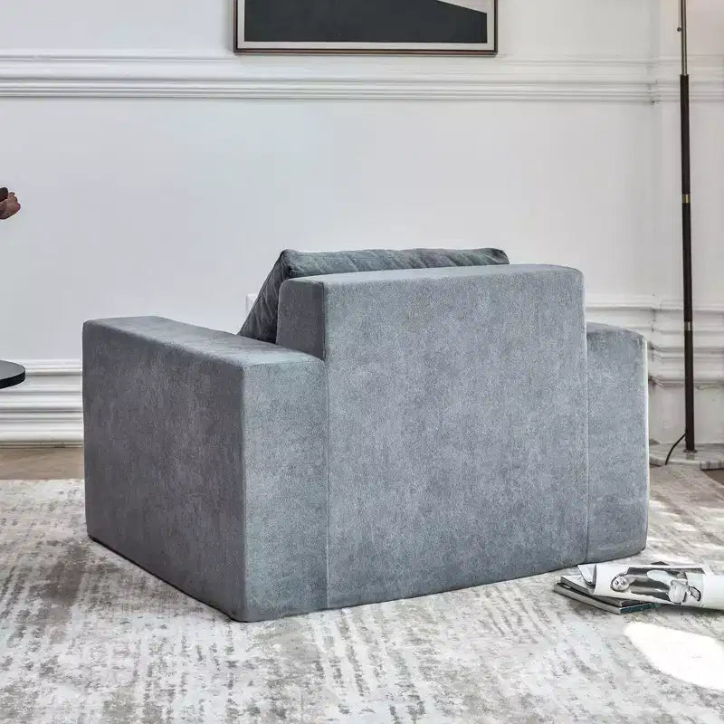 Foam Bean Bag Sofa in a Box with Pillow Large Comfy Couch for Living Room Bedroom or Gaming Area