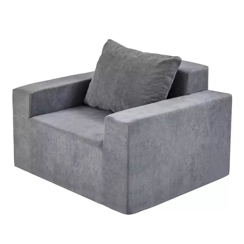 Foam Bean Bag Sofa in a Box with Pillow Large Comfy Couch for Living Room Bedroom or Gaming Area