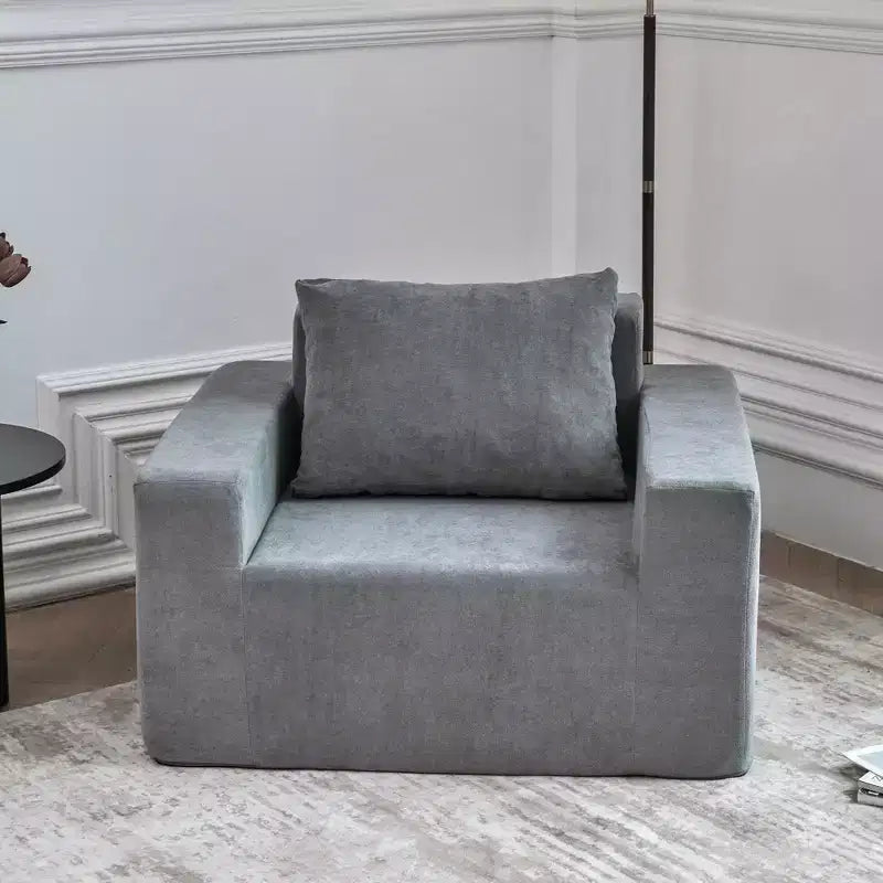 Foam Bean Bag Sofa in a Box with Pillow Large Comfy Couch for Living Room Bedroom or Gaming Area