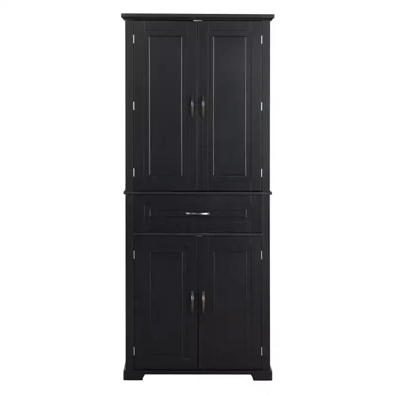 Storage Cabinet, Tall Cabinet with 4 Doors,1 Drawer and Adjustable Shelf, Cabinet for Lving Room, Office