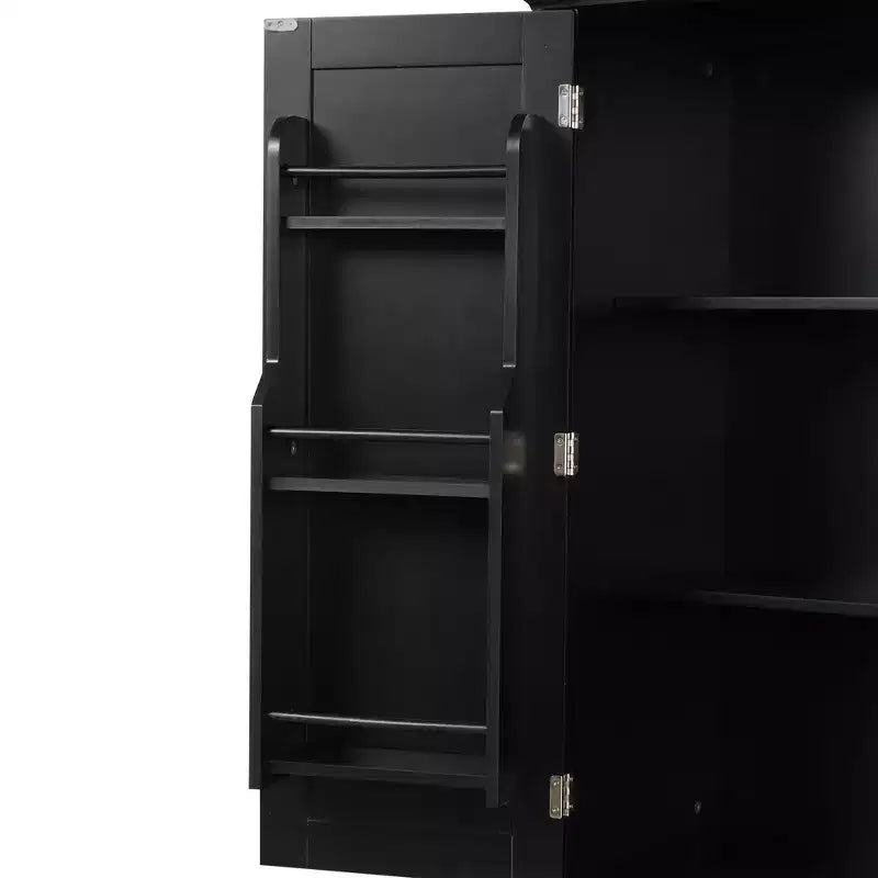Storage Cabinet, Tall Cabinet with 4 Doors,1 Drawer and Adjustable Shelf, Cabinet for Lving Room, Office