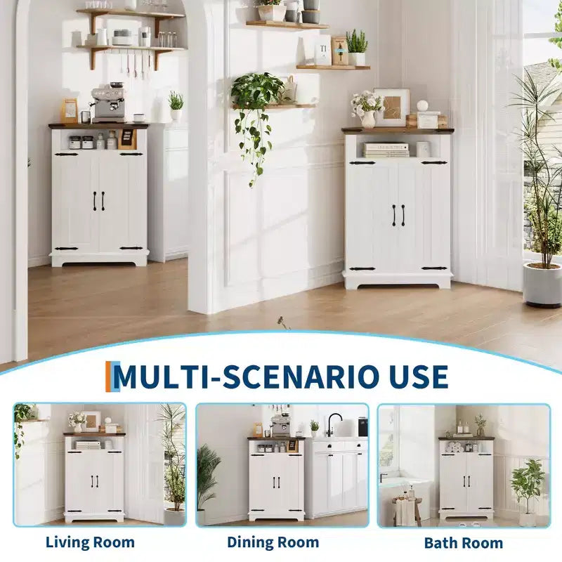22 Triangle Corner Small Corner Cabinet for Bathroom, Kitchen, Living Room, White