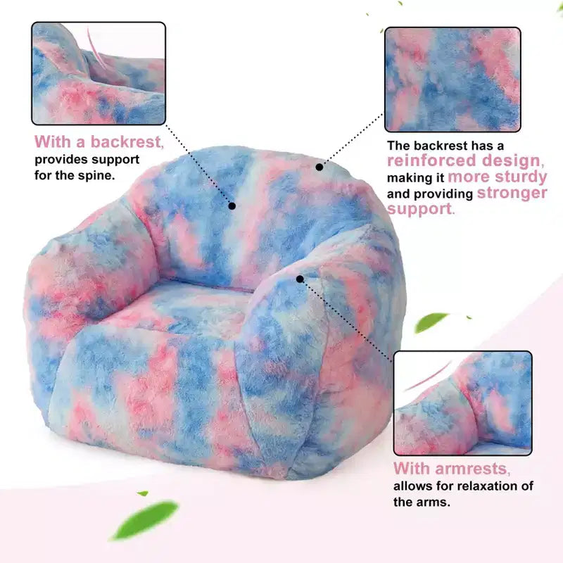 Bean Bag Chair with Filler, Sofa with Foam Filled, Pink Bean Bag Couch Lazy Sofa Adult Beanbag Chair