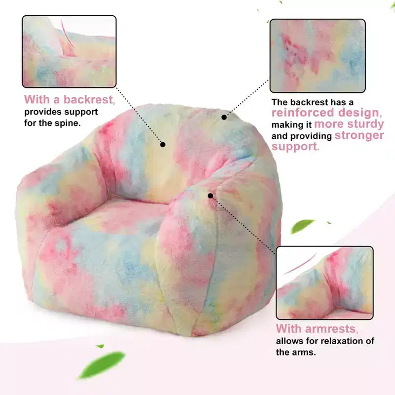 Bean Bag Chair with Filler, Sofa with Foam Filled, Pink Bean Bag Couch Lazy Sofa Adult Beanbag Chair